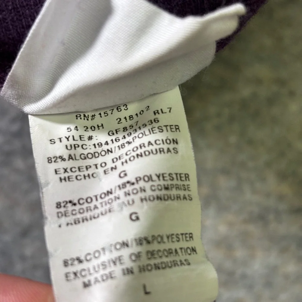 CHAMPION Reverse Weave Hoodie Sweatshirt Size L Plum Purple Pullover Grunge‎ VTG